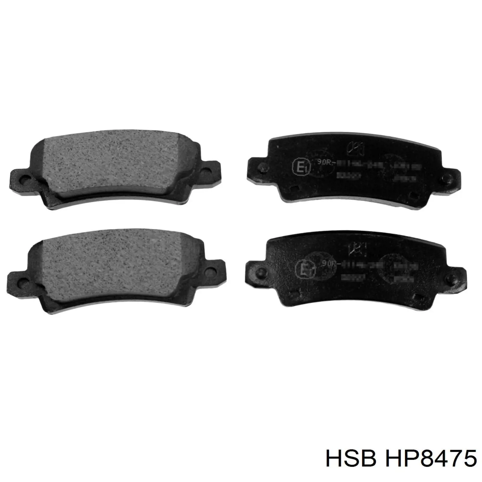 Колодки тормозные задние дисковые HSB HP8475