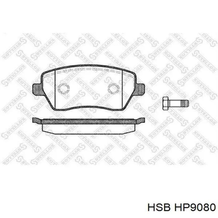 HP9080 HSB колодки тормозные передние дисковые