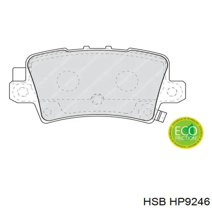 Купить HP9246 HSB Колодки тормозные задние, дисковые