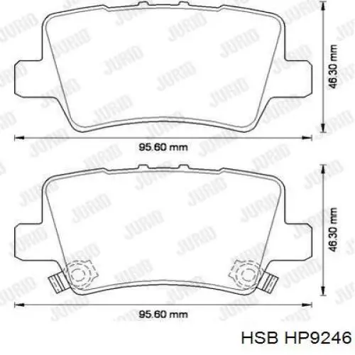 Задние тормозные колодки HP9246 HSB