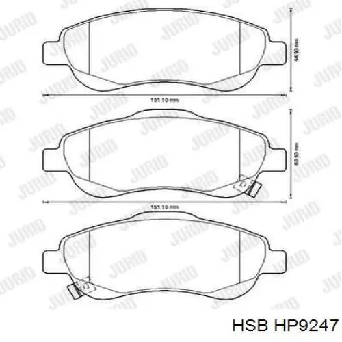 Купить HP9247 HSB Колодки тормозные