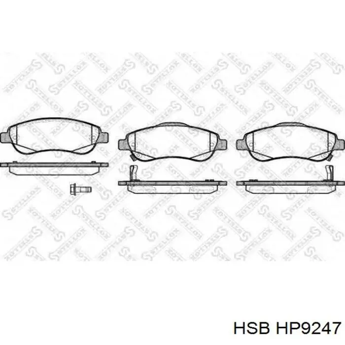 Передние тормозные колодки HP9247 HSB