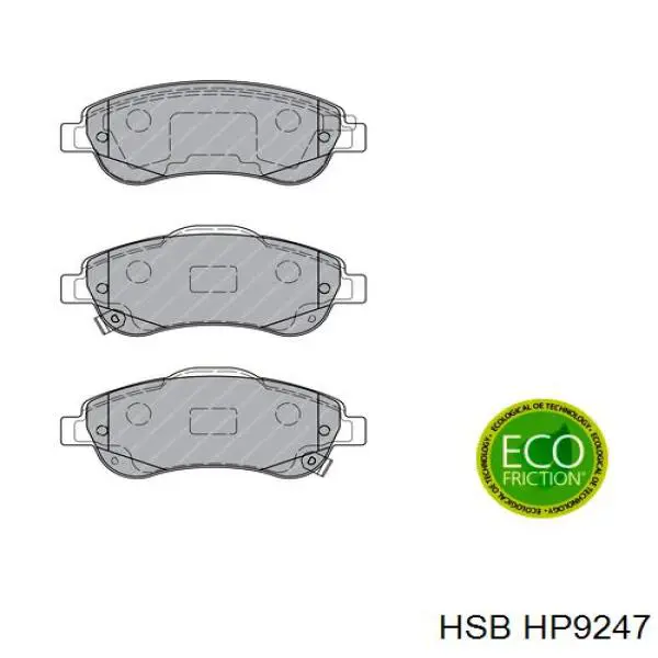 HP9247 HSB Колодки передние