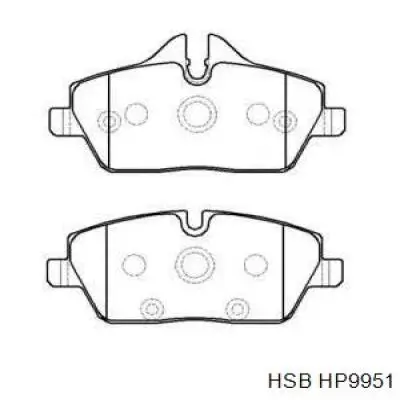 HP9951 HSB колодки тормозные передние дисковые