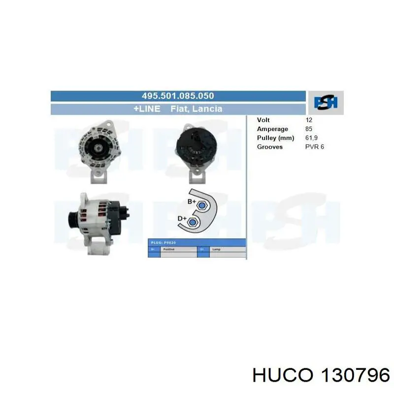130796 Huco реле-регулятор генератора (реле зарядки)