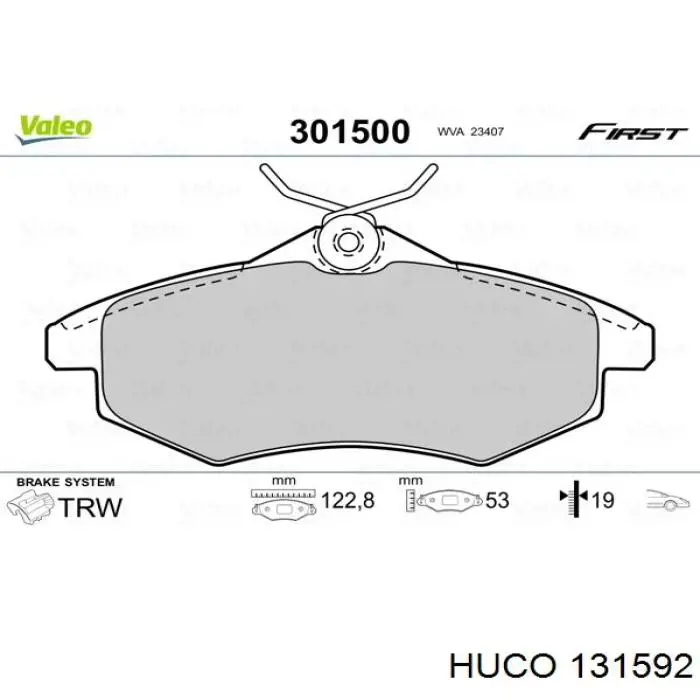 Датчик ABS задний Huco 131592