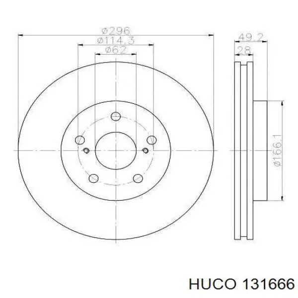 Датчик АБС (ABS) задний 131666 Huco