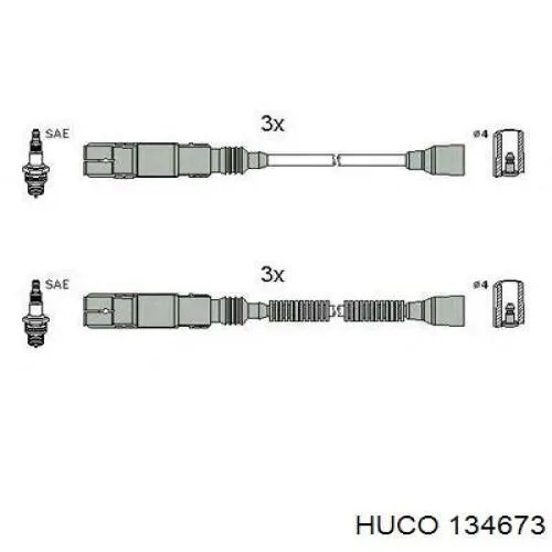 134673 Huco Провода высоковольтные