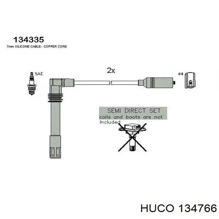 134766 Huco Провода высоковольтные
