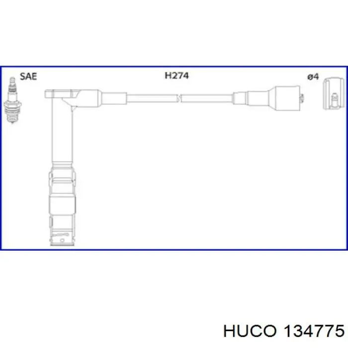 134775 Huco высоковольтные провода