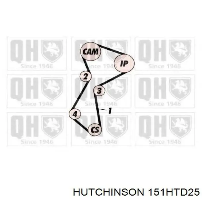 Ремень ГРМ 151HTD25 Hutchinson