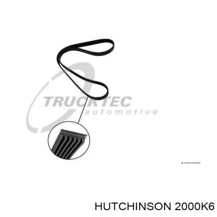 Ремень генератора 2000K6 Hutchinson
