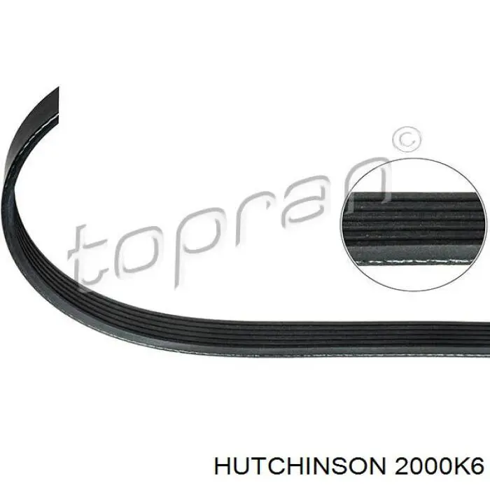 Купить 2000K6 Hutchinson Ремень генератора
