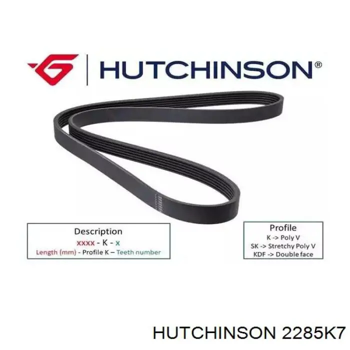 2285K7 Hutchinson ремень генератора