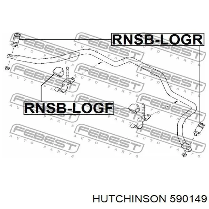 Стойка переднего стабилизатора 590149 Hutchinson