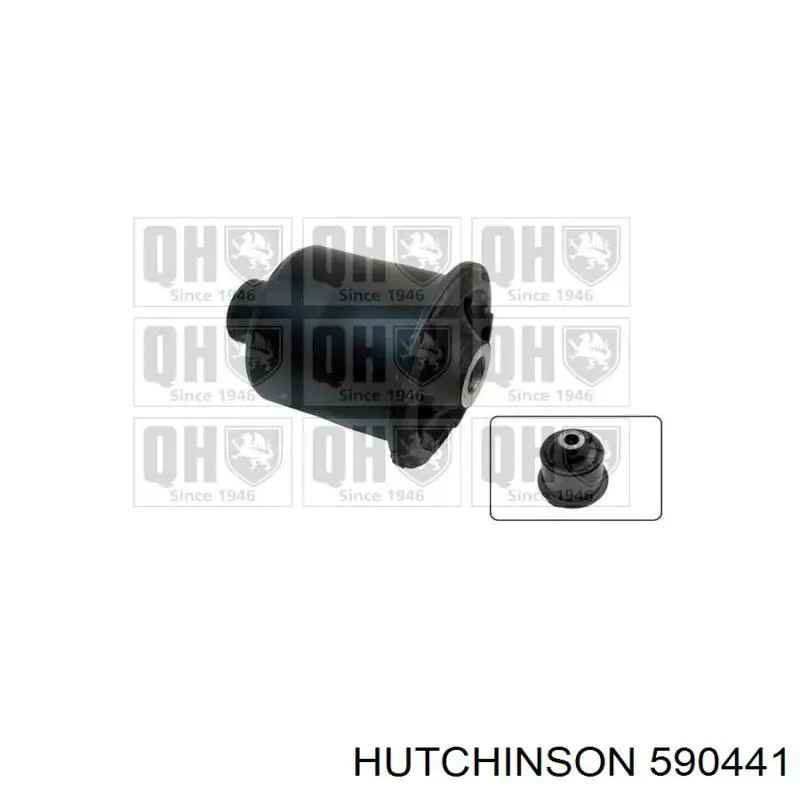 590441 Hutchinson bloco silencioso de viga traseira (de plataforma veicular)