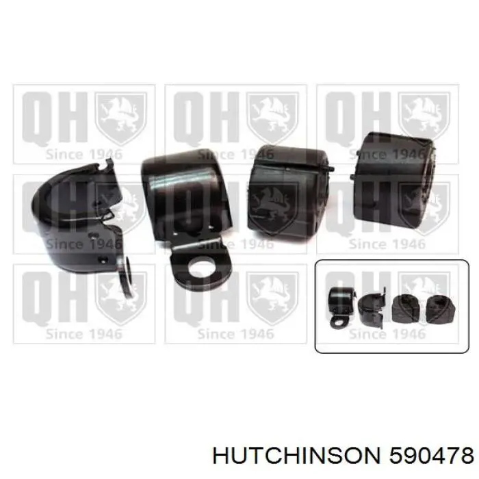Втулка переднего стабилизатора Hutchinson 590478 цена, от 4.60 USD