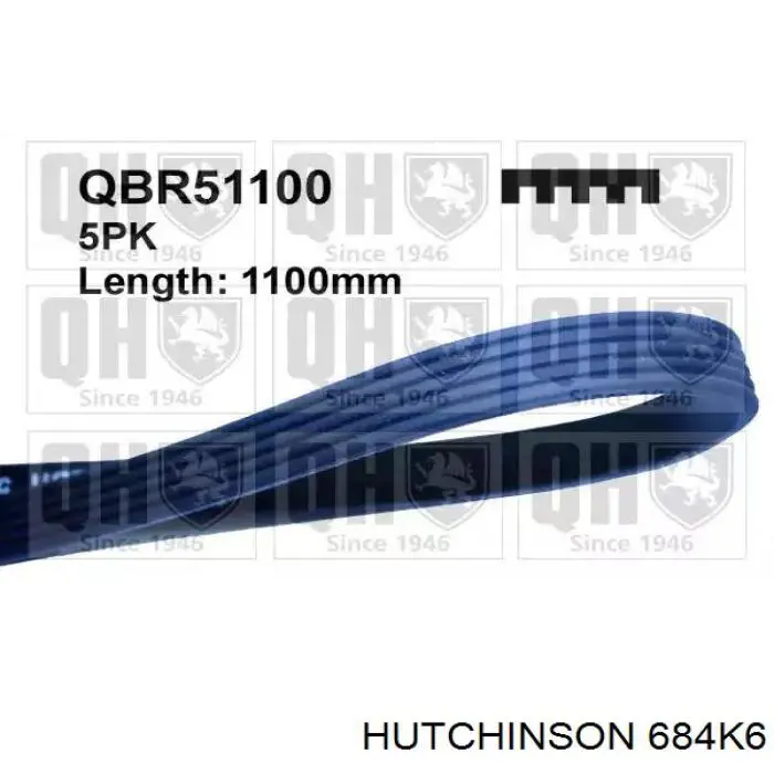 Клиновый ремень Hutchinson 684K6 цена, от 9.73 USD