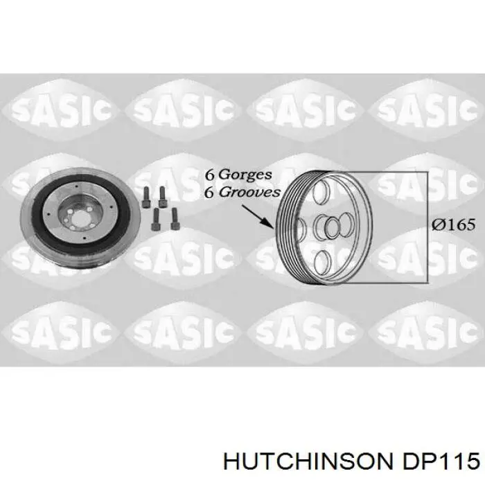 Купить DP115 Hutchinson Шкив-демпфер коленвала