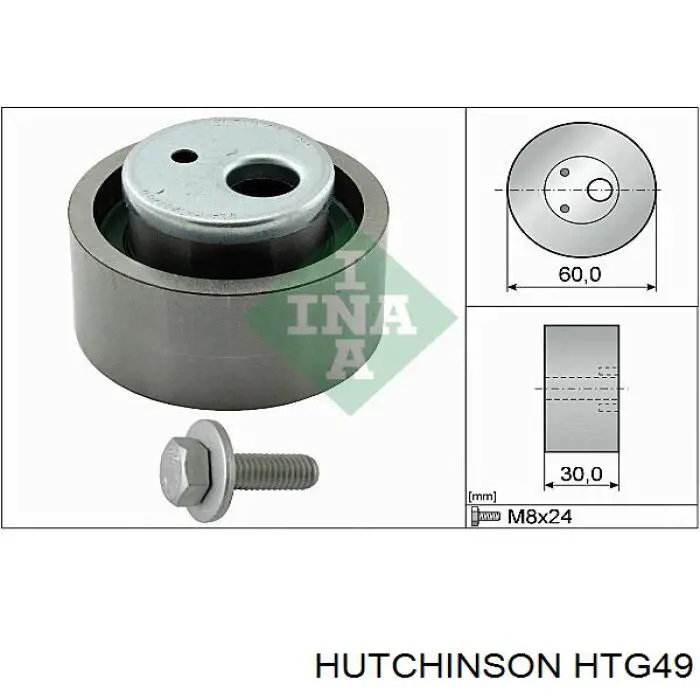 Купить HTG49 Hutchinson Ролик натяжителя газораспределительного ремня