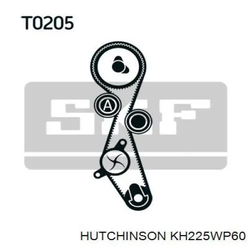 KH225WP60 Hutchinson Комплект ремня ГРМ