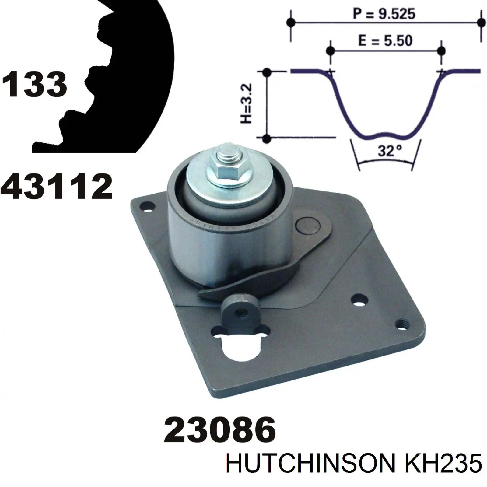 KH235 Hutchinson Комплект ремня ГРМ