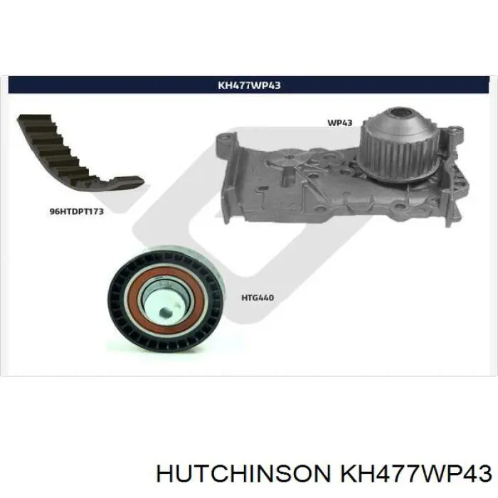 Комплект ремня ГРМ KH477WP43 Hutchinson