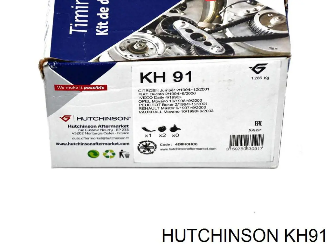 ГРМ ремни, комплект Hutchinson KH91 цена, от 64.89 USD