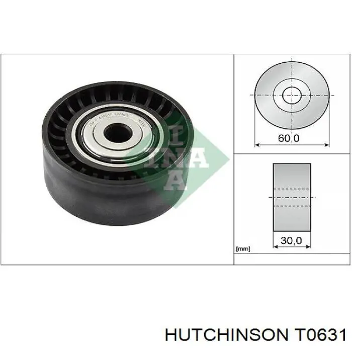 Паразитный ролик приводного ремня Hutchinson T0631 цена, от 22.98 USD
