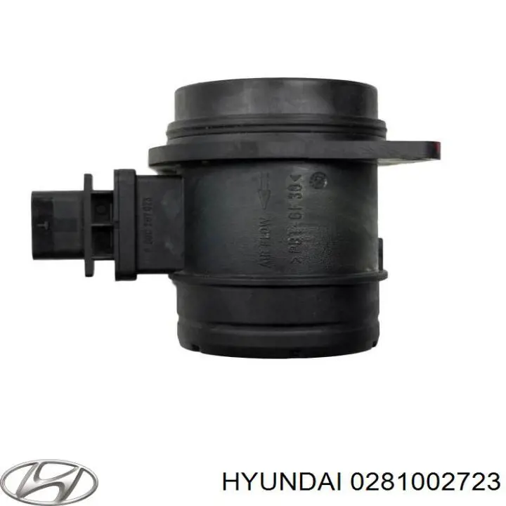 0281002723 Hyundai/Kia sensor de fluxo (consumo de ar, medidor de consumo M.A.F. - (Mass Airflow))