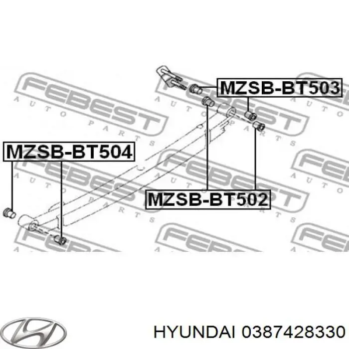 Сайлентблок задней рессоры передний Q0050179 Q-fix