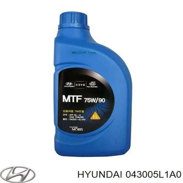  Масло трансмиссионное Hyundai/Kia Gear Oil 75W-90 GL-3|GL-4 (043005L1A0)