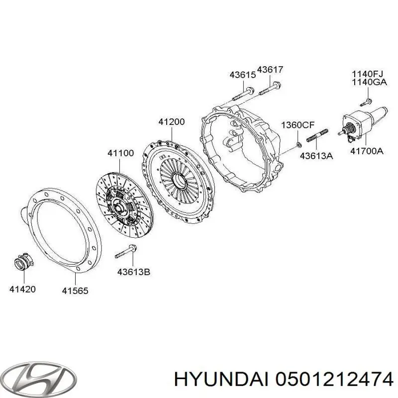 Рабочий цилиндр сцепления Hyundai/Kia 0501212474 цена, от 663.12 USD