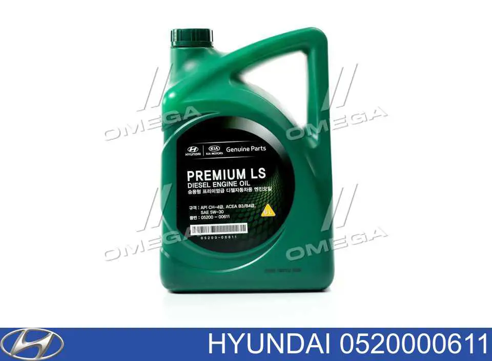 Моторное масло Hyundai/Kia Premium LS Diesel 5W-30 Полусинтетическое 6л (0520000611)