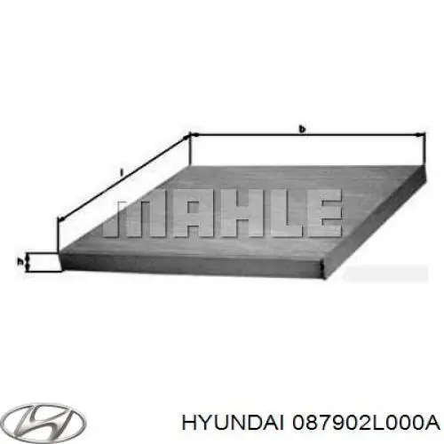 087902L000A Hyundai/Kia Внутрисалонный фильтр