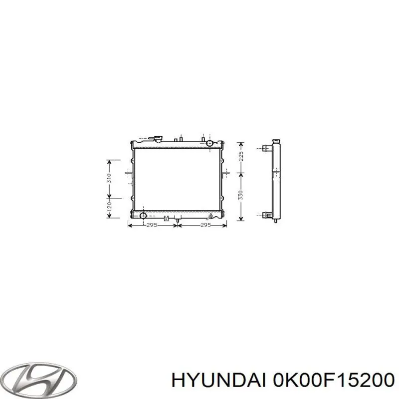 Радиатор охлаждения двигателя Hyundai/Kia 0K00F15200 цена, от 117.95 USD