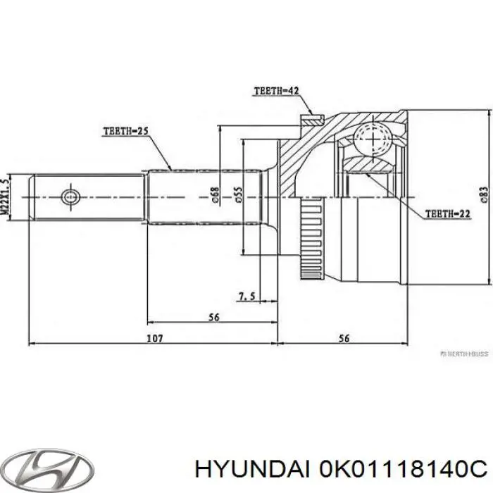 Купить 0K01118140A Hyundai/Kia Провода высокого напряжения