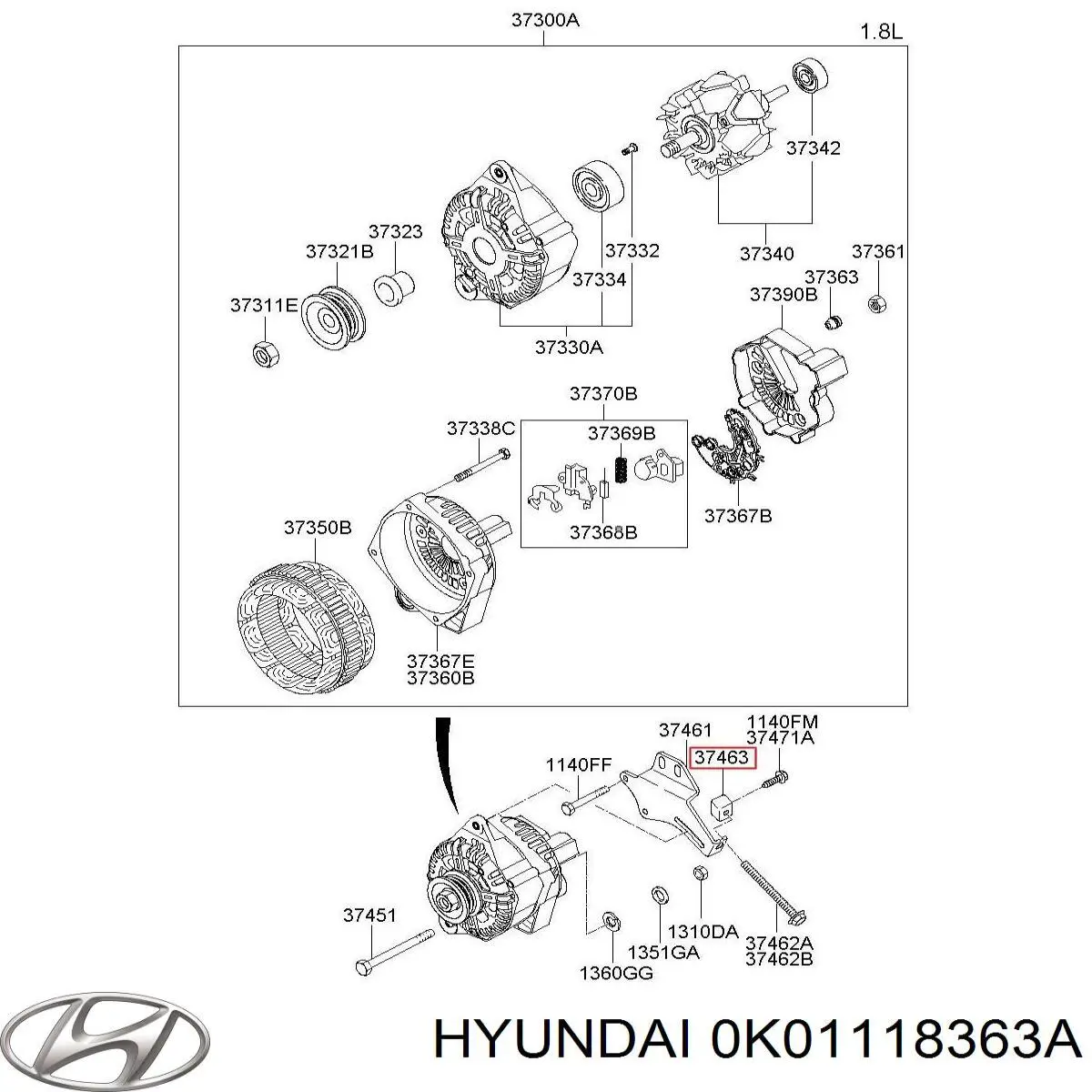  0K01118363A Hyundai/Kia