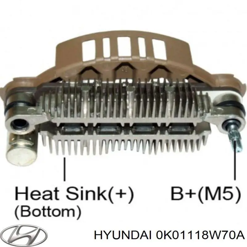 0K01118W70A Hyundai/Kia реле-регулятор генератора (реле зарядки)