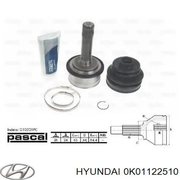 ШРУС внутренний передний 0K01122510 Hyundai/Kia