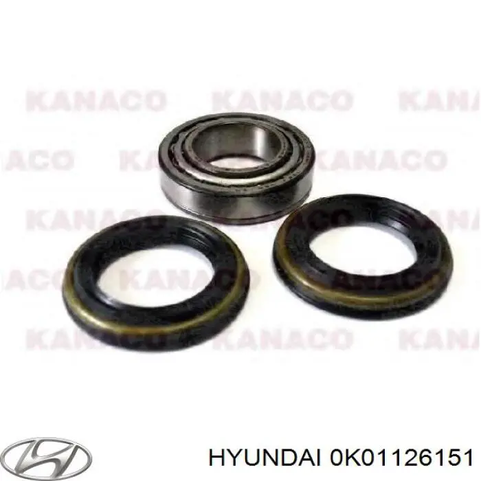 Cojinete de rueda trasero 0K01126151 Hyundai/Kia