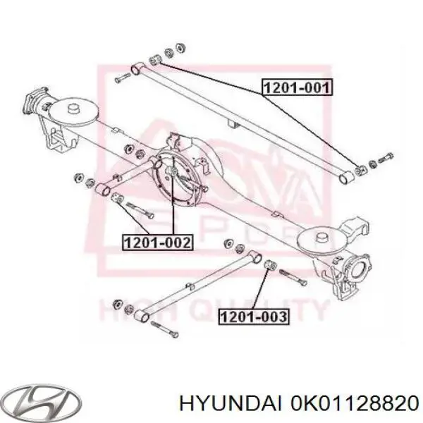 Сайлентблок нижнего заднего продольного рычага  Hyundai/Kia 0K01128820