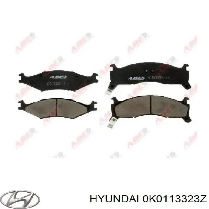 Передние тормозные колодки 0K0113323Z Hyundai/Kia