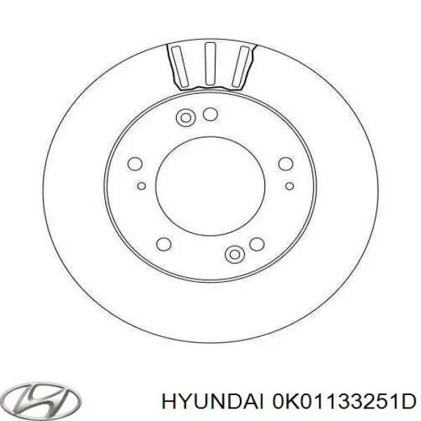 Купить 0K01133251D Hyundai/Kia Ротор тормозной