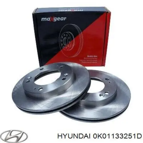 Передние тормозные диски 0K01133251D Hyundai/Kia