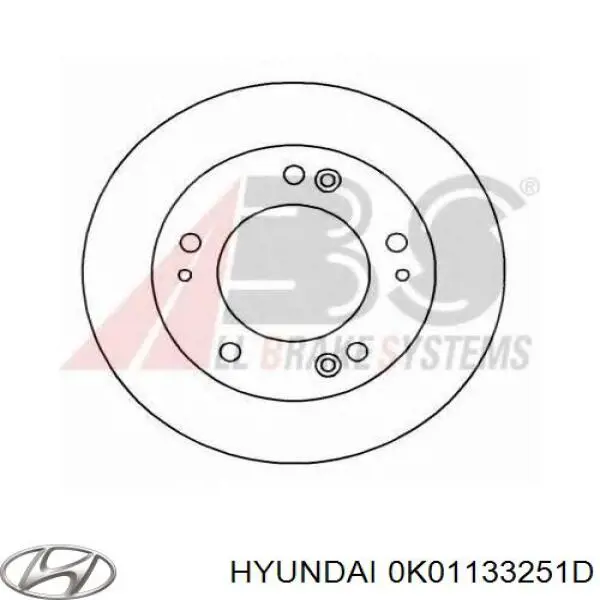 Тормоз дисковый передний Hyundai/Kia 0K01133251D цена, от 29.83 USD