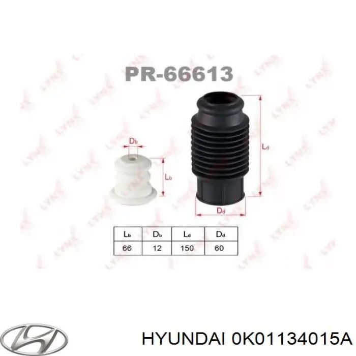0K011-34015A Hyundai/Kia буфер (отбойник амортизатора переднего + пыльник)