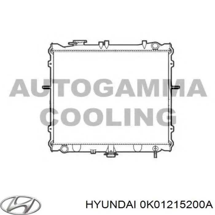 Купить 0K01215200A Hyundai/Kia Радиатор водяной