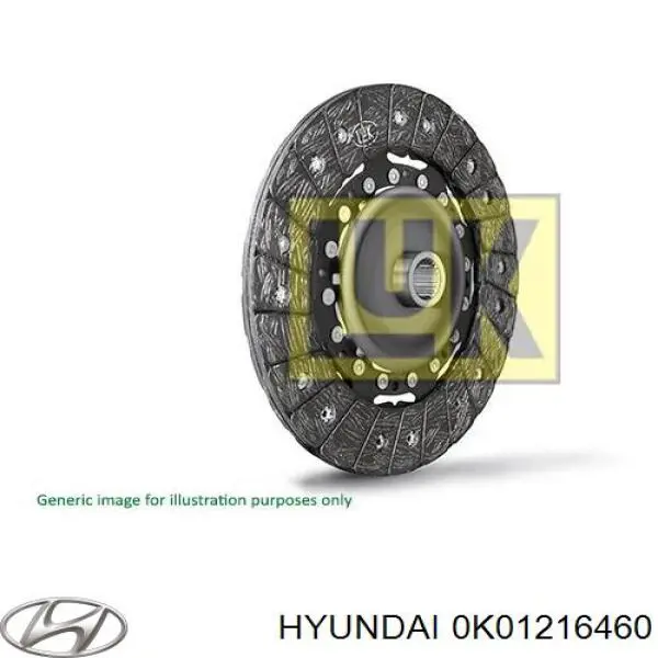 Диск сцепления 0K01216460 Hyundai/Kia