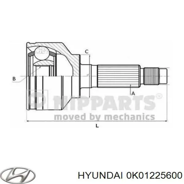 Привод передний левый Hyundai/Kia OK01125600 цена, от 84.65 USD